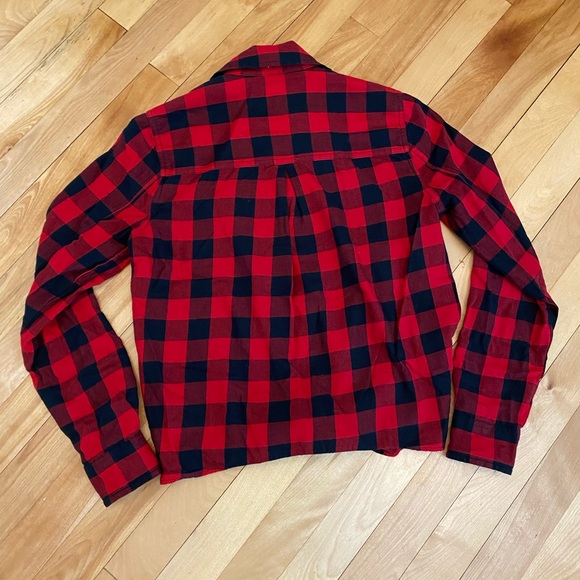 Madewell tie front flannel in buffalo check XS - Picture 12 of 13